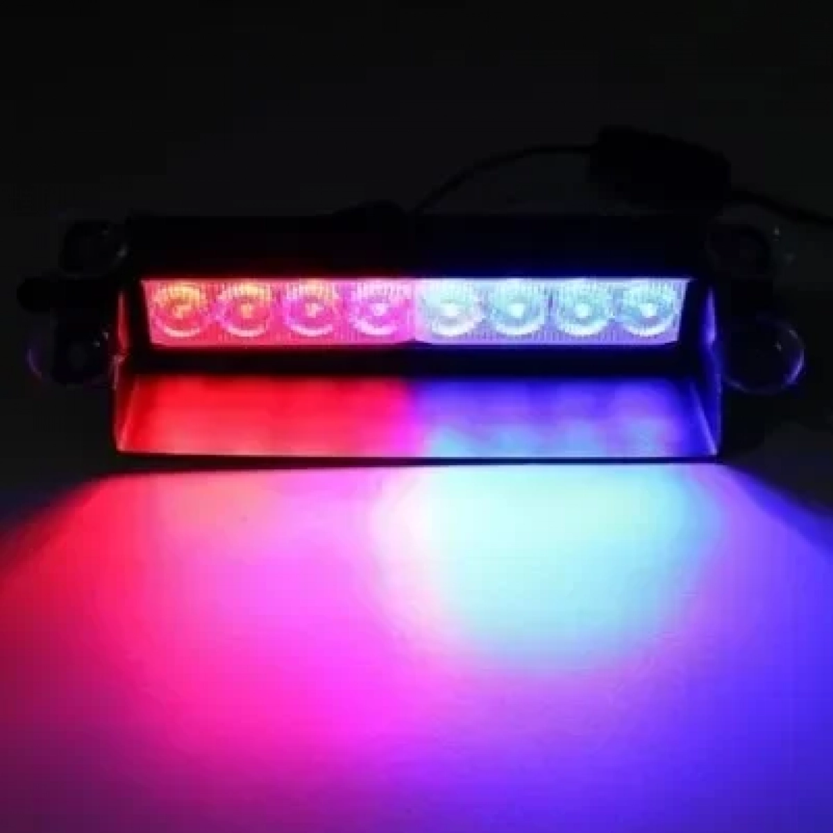 Φάρος Αυτοκινήτου Flash Light LED 8W 12V 27cm HB-803C Μπλε και Κόκκινο
