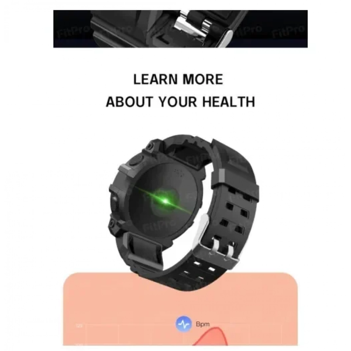 Smartwatch με παλμογράφο και απάντηση κλήσεων – μηνυμάτων FD68S μαύρο - Image 2