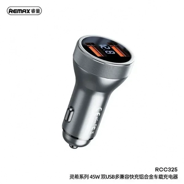 Φορτιστής αυτοκινήτου Remax LINSEY SERIES 45W QC3.0 2USB (RCC325)