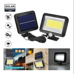 Ηλιακός Προβολέας με Ανιχνευτή Κίνησης COB LED IP65 10W 200LM Split Solar Lamp DS-54431 σε Μαύρο χρώμα