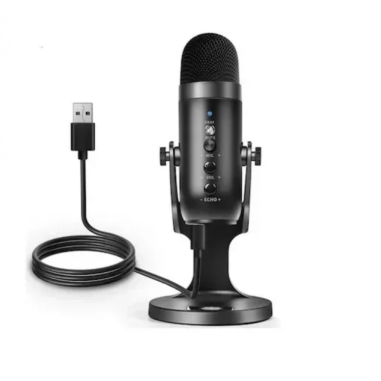 MC-PW8 Μικρόφωνο / USB Gaming Microphone PC Computer Desktop Mic with Gain Control