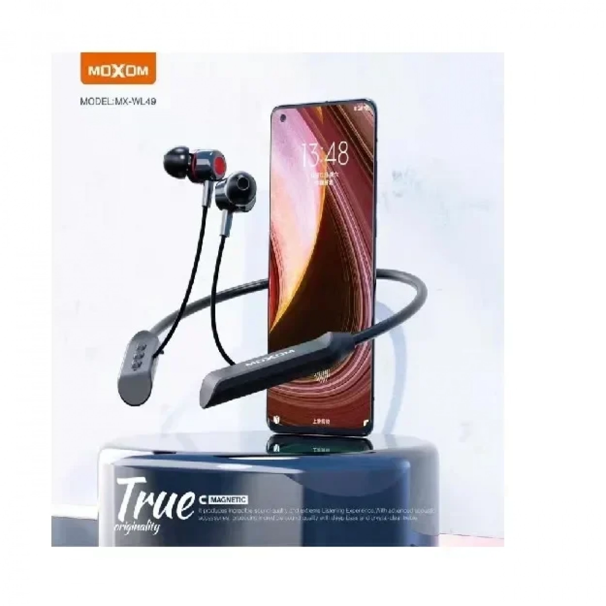 MOXOM MX-WL49 Wireless Bluetooth 5.0 Magnetic Neckband Sports Headset