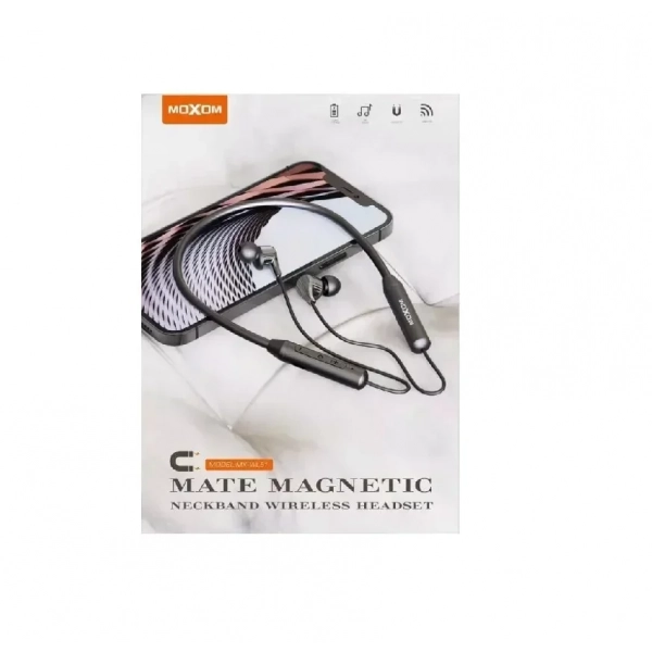 MOXOM MX-WL51 Wireless Bluetooth 5.0 Mate Magnetic Neckband Sports Headset / Super Bass / Noise Reduction