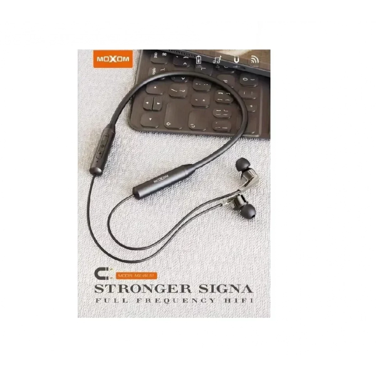 MOXOM MX-WL51 Wireless Bluetooth 5.0 Mate Magnetic Neckband Sports Headset / Super Bass / Noise Reduction