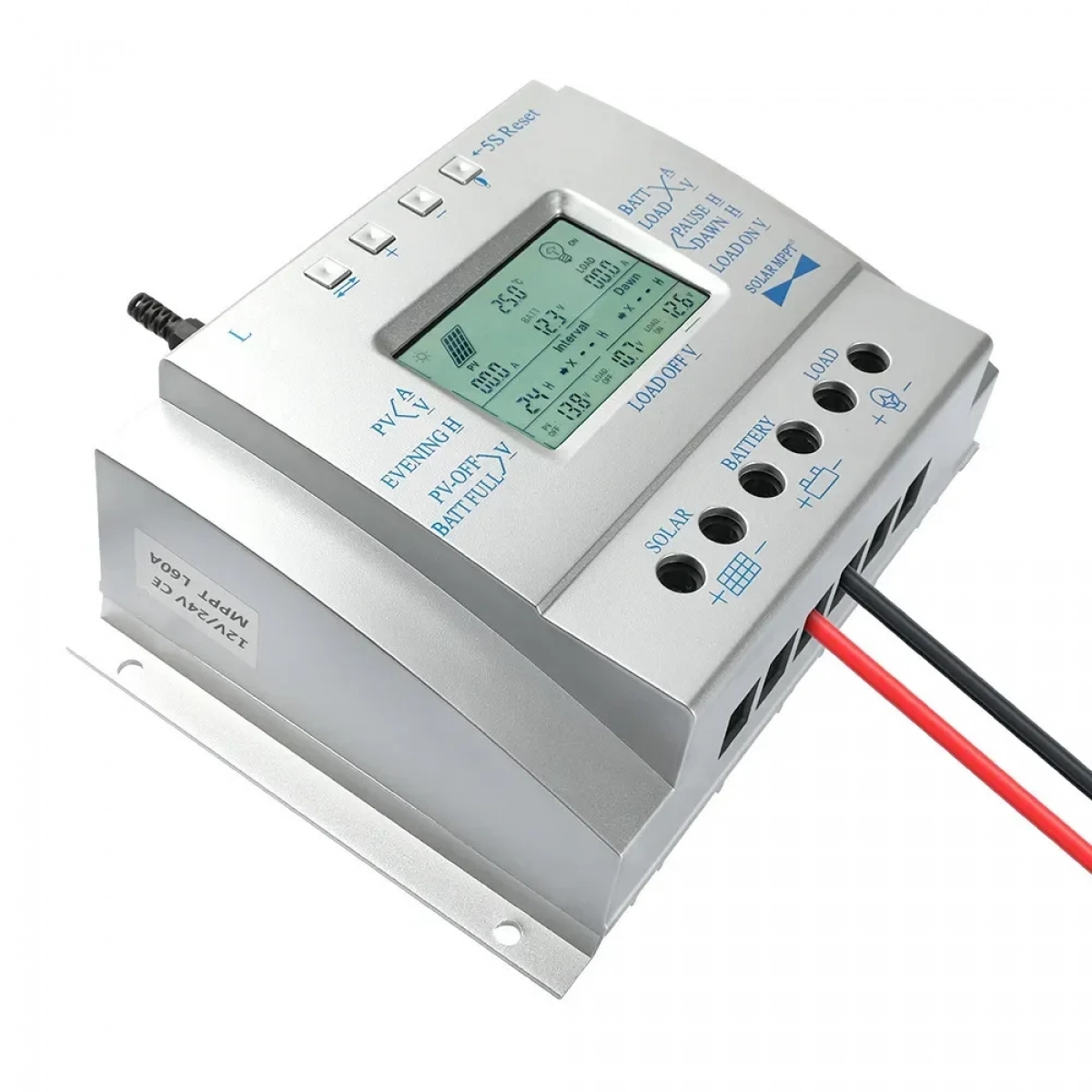 Ρυθμιστής Φόρτισης PWM-MPPT LCD T60 60Ah 12V/24V L60a