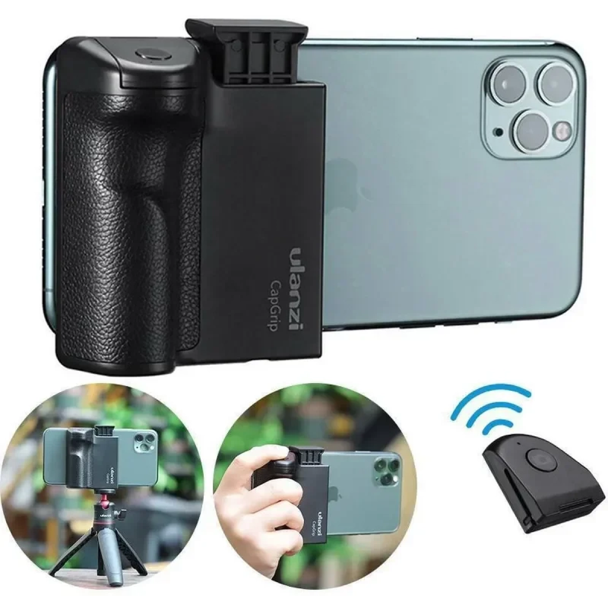 Ulanzi CapGrip -Handle Grip Λαβή Στήριξης Κινητού με Χειριστήριο Bluetooth για Selfie Ws-19010-1