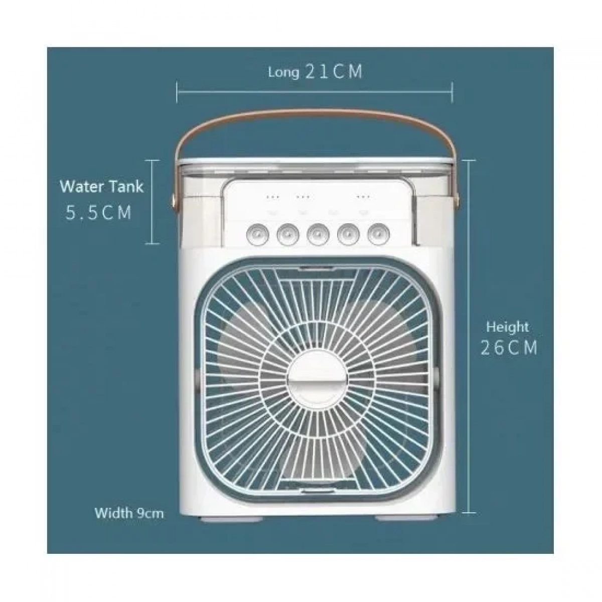 Φορητό air cooler fan 3 ταχυτήτων 3W με ψεκασμό