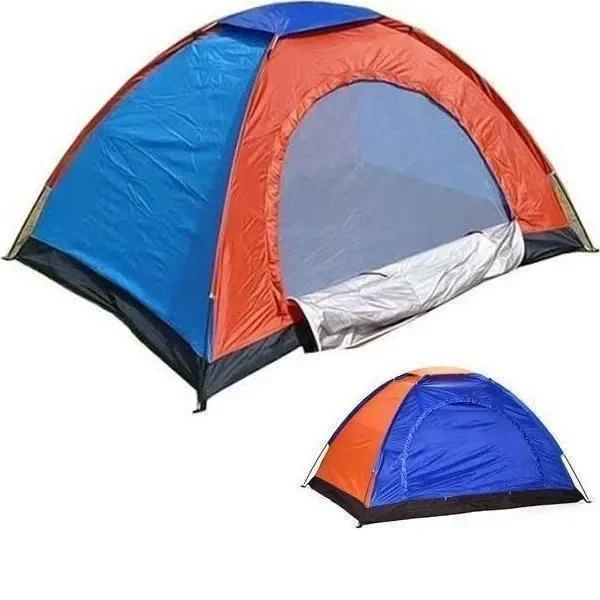 Σκηνή 3 Ατόμων Igloo 205x205x135cm OEM HYZP-03, σε μπλε/πορτοκαλί χρώμα