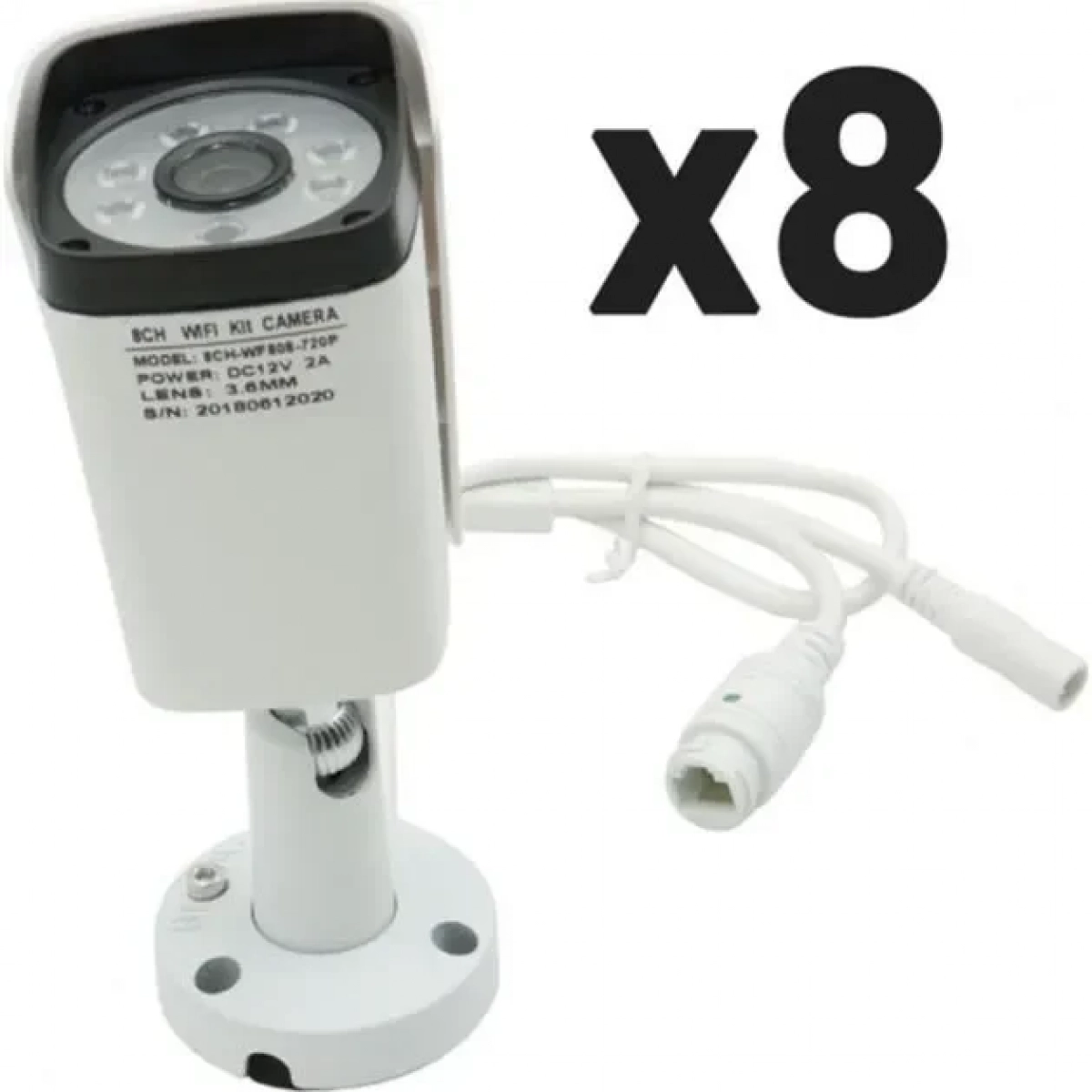 Ολοκληρωμένο Σύστημα CCTV με 8 Ασύρματες Κάμερες NVR Kit 12V 2A SE-CC-1451