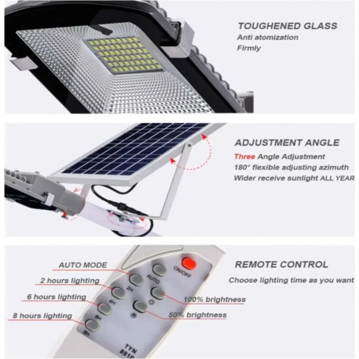 Ηλιακό Φωτιστικό Δρόμου 70W Led JD-670