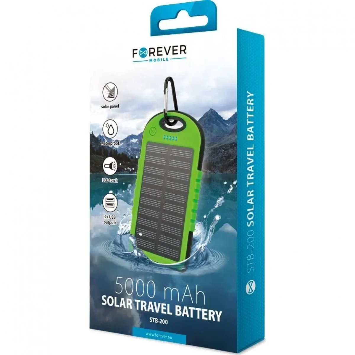 Αδιάβροχος Ηλιακός Φορτιστής 5000mAh STB-200 με 2 Θύρες USB-A Πράσινο ST900 - Image 4