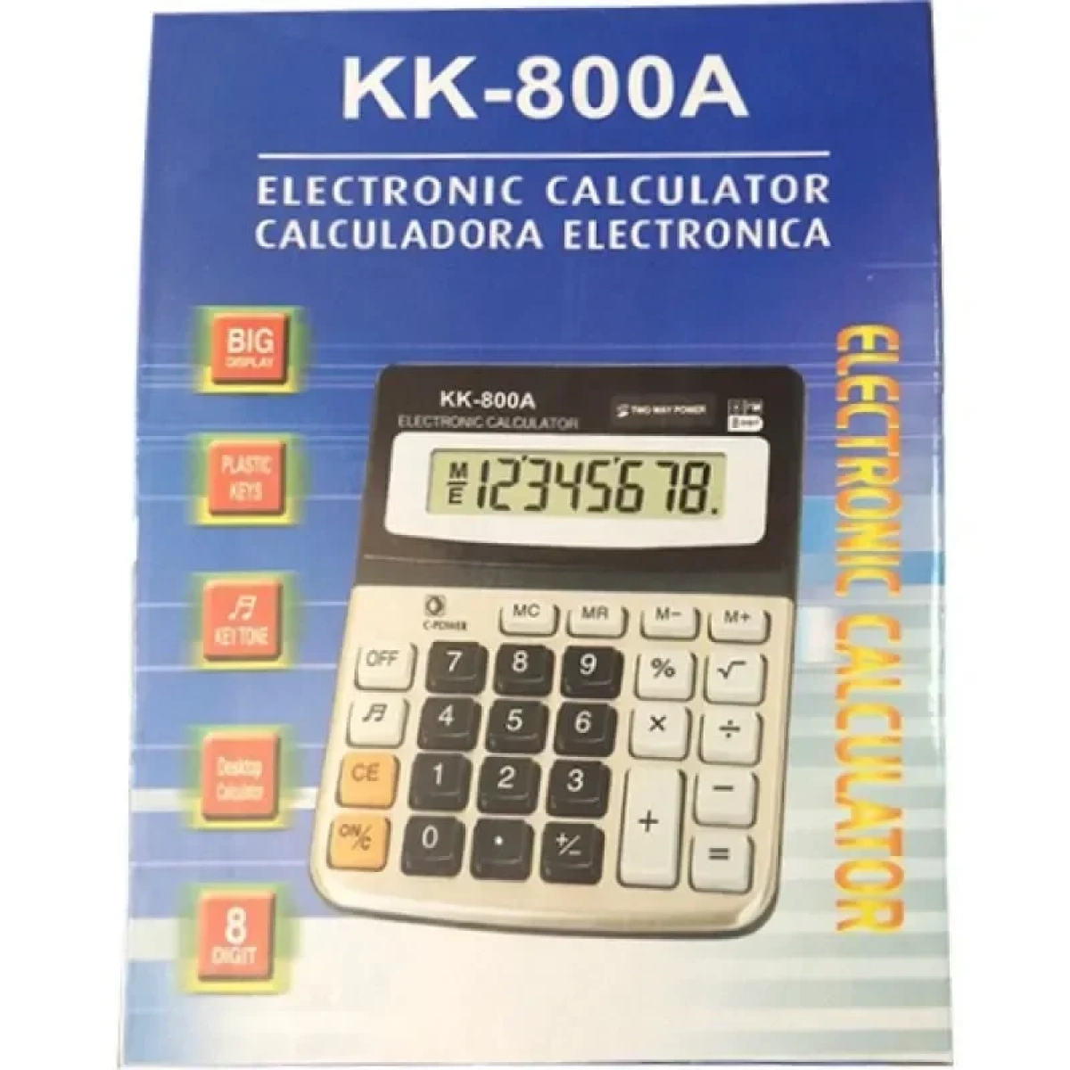 Kenko Αριθμομηχανή KK-800A 8 Ψηφίων σε Λευκό Χρώμα