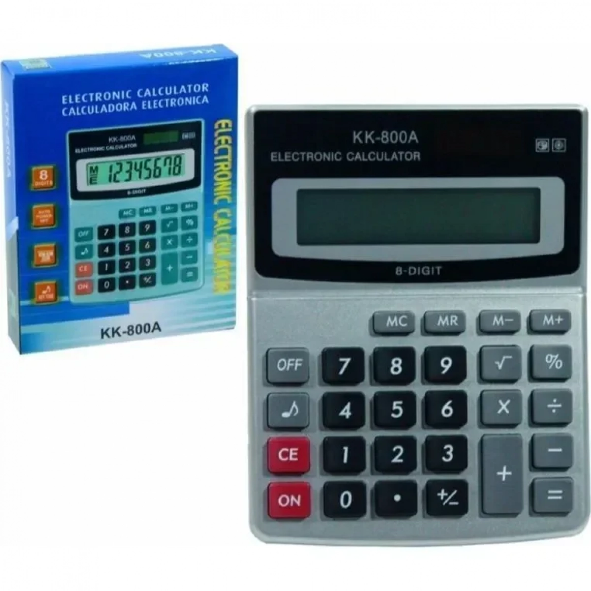 Kenko Αριθμομηχανή KK-800A 8 Ψηφίων σε Λευκό Χρώμα
