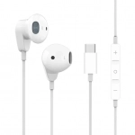 Earphone GJ011 In-ear Handsfree με Βύσμα USB-C Λευκό