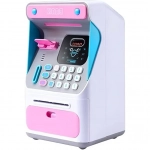 Κουμπαράς Πλαστικός Mini Atm Money Bank Ροζ 16x14x26.5cm