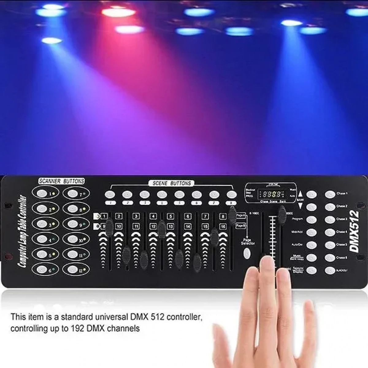 DMX 512 Light Controller Επαγγελματική Κονσόλα φωτισμού με 192 κανάλια 50H/60Η