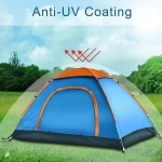 Σκηνή 3 Ατόμων Igloo 205x205x135cm OEM HYZP-03, σε μπλε/πορτοκαλί χρώμα
