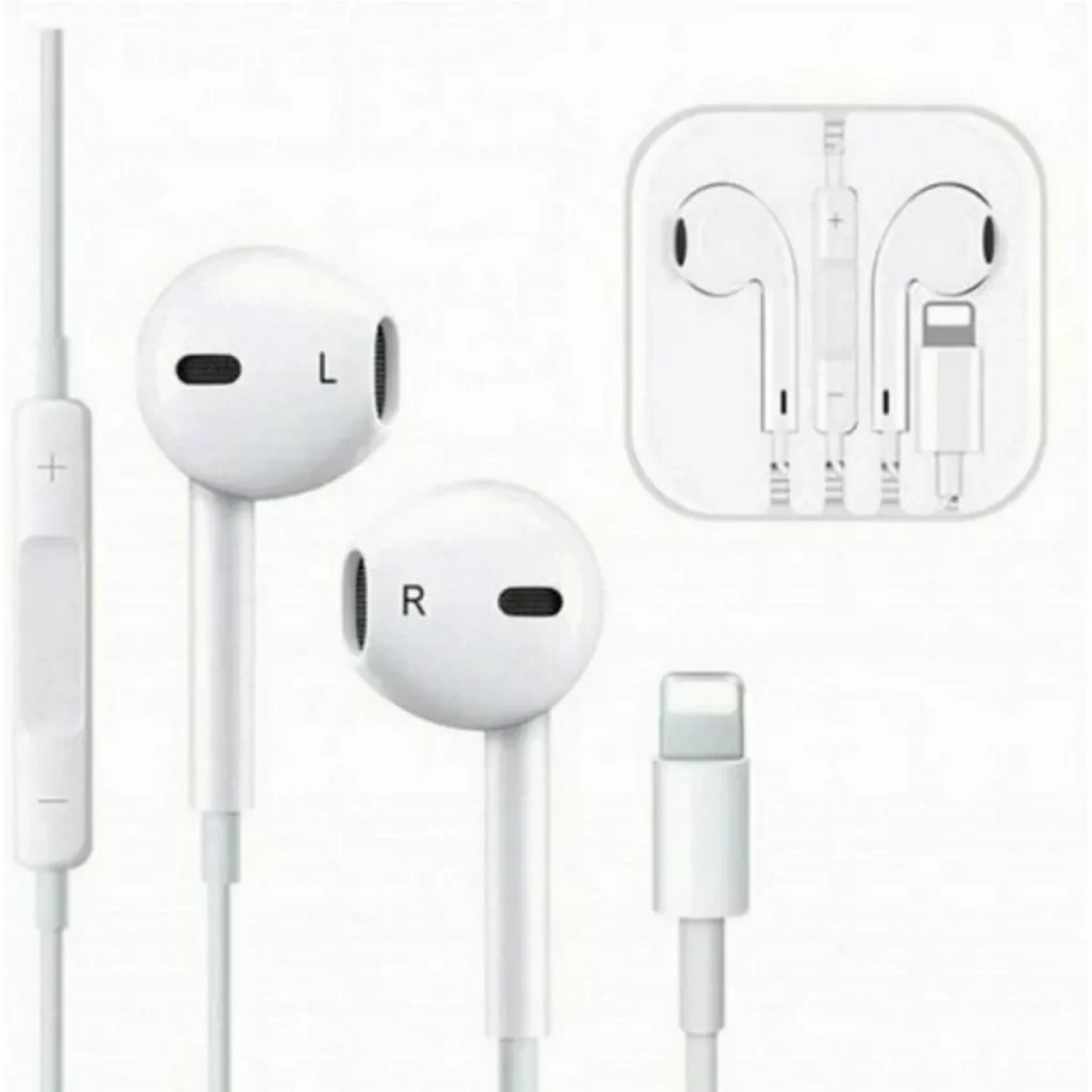 M80 In-ear Handsfree με Βύσμα Lightning Λευκό