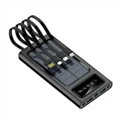 Power Bank Awei P130K Ηλιακό 10000mAh με 2 Θύρες USB-A & Θύρα USB-C Quick Charge 3.0 Μαύρο