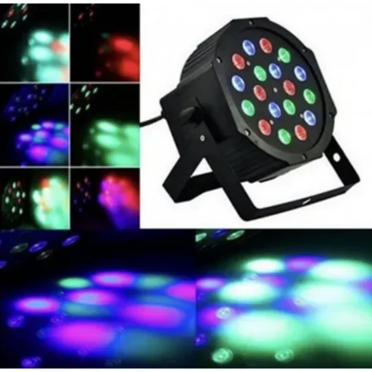Φωτορυθμικό RGB 18 LED 19x11x19cm CY-80008 Μαύρο