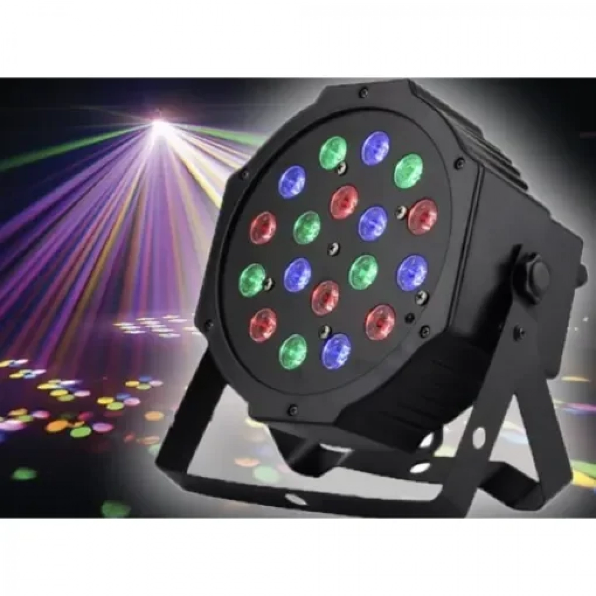 Φωτορυθμικό RGB 18 LED 19x11x19cm CY-80008 Μαύρο