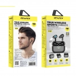 Awei T29P In-ear Bluetooth Handsfree Ακουστικά με Αντοχή στον Ιδρώτα και Θήκη Φόρτισης Μαύρα