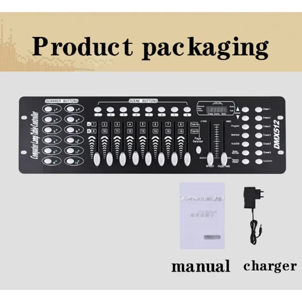 DMX 512 Light Controller Επαγγελματική Κονσόλα φωτισμού με 192 κανάλια 50H/60Η