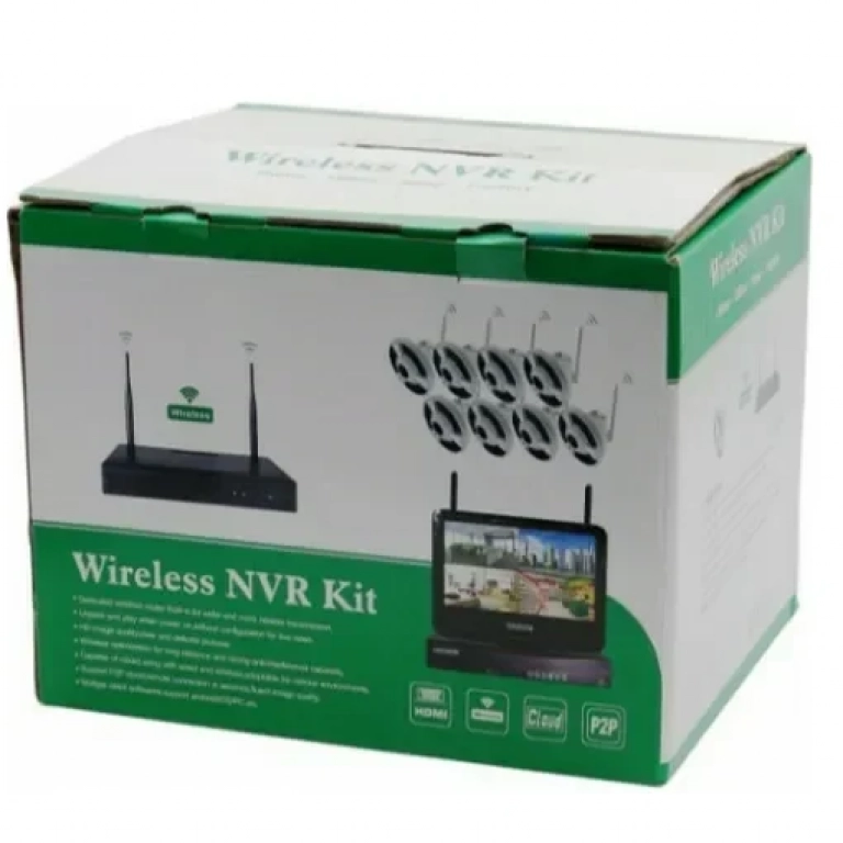 Ολοκληρωμένο Σύστημα CCTV με 8 Ασύρματες Κάμερες NVR Kit 12V 2A SE-CC-1451