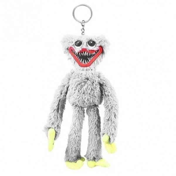 Huggy Wuggy Βελούδινη Κούκλα Μπρελόκ 20cm - Γκρι