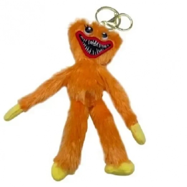 Huggy Wuggy Βελούδινη Κούκλα Μπρελόκ 20cm - Πορτοκαλί