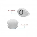 Clam Shell Lamp Επιτραπέζιο Διακοσμητικό Φωτιστικό με Φωτισμό RGB LED σε Λευκό Χρώμα