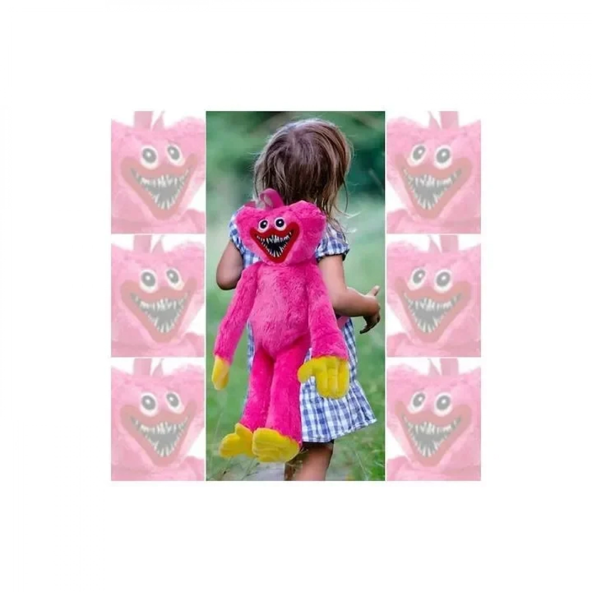 Backpack Λούτρινο Huggy Wuggy Ροζ 28*30CM (G740988)
