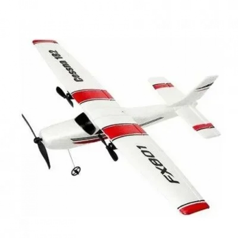 Αεροπλάνο Cessna 182 με τηλεχειριστήριο 2,4 GHz 2CH RC FX801 Λευκό