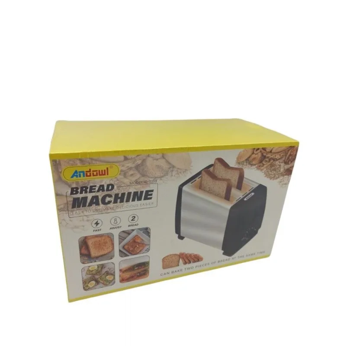 Φρυγανιέρα 2 Θέσεων 750W Andowl Q-T159 Μαύρη