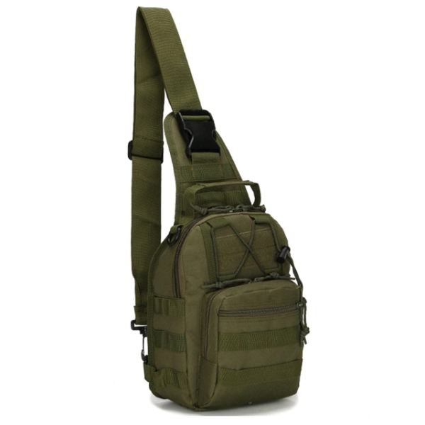 Military Sling Shoulder Tactical Bagpack Τσάντα χιαστί για αναρρίχηση πεζοπορίας σε πράσινο 8L