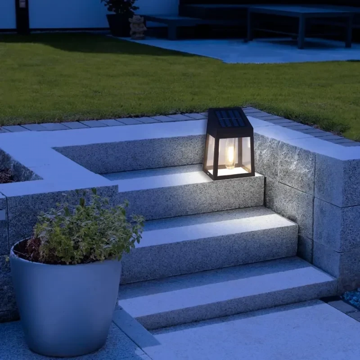 4x Ηλιακά Διακοσμητικά LED Αδιάβροχα Επιτοίχια Φωτιστικά 10Lm Θερμού Κίτρινου Ατμοσφαιρικού Φωτισμού με Φωτοκύτταρο - Σετ 4 Τεμαχίων