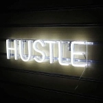 Hustle Backround Board Neon Light 13x50cm