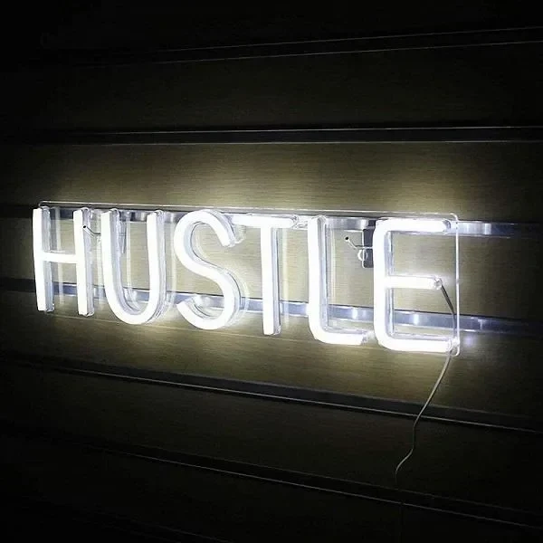 Hustle Backround Board Neon Light 13x50cm