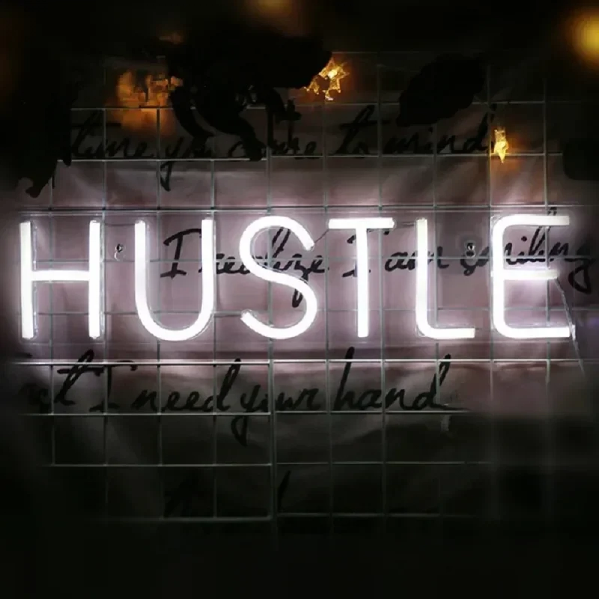 Hustle Backround Board Neon Light 13x50cm