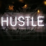 Hustle Backround Board Neon Light 13x50cm