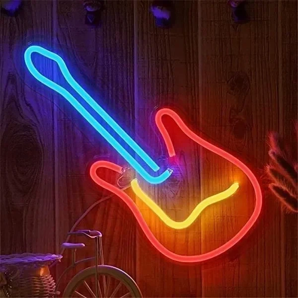 Guitar background board neon light 40*19cm