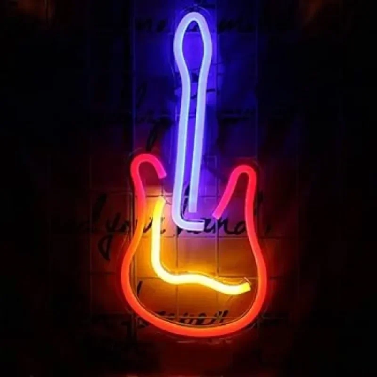 Guitar background board neon light 40*19cm
