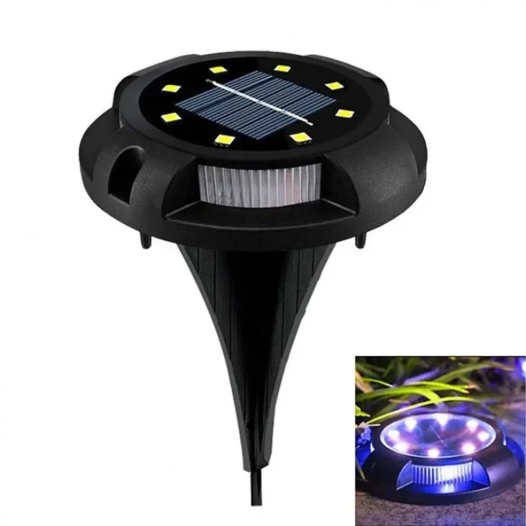 Ηλιακά προβολάκια εξωτερικού χώρου με 8 Led- Solar Outdoor Buried Lights 4 Pack