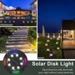 Ηλιακά προβολάκια εξωτερικού χώρου με 8 Led- Solar Outdoor Buried Lights 4 Pack