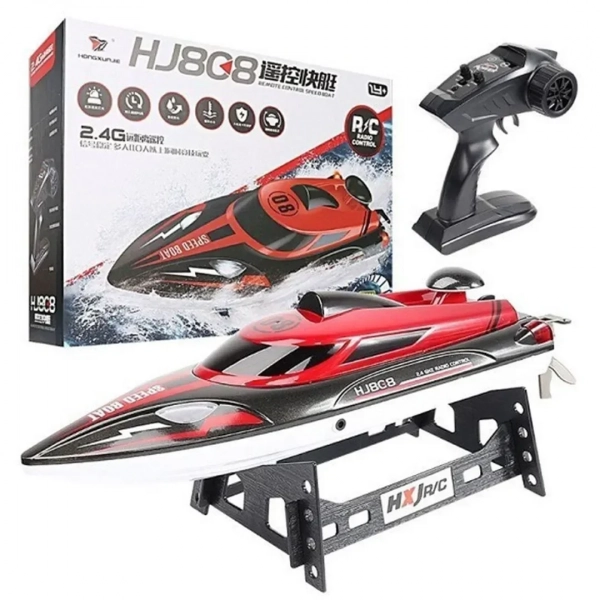 Speedboat Τηλεκατευθυνόμενο Σκάφος HJ808 σε Κόκκινο Χρώμα