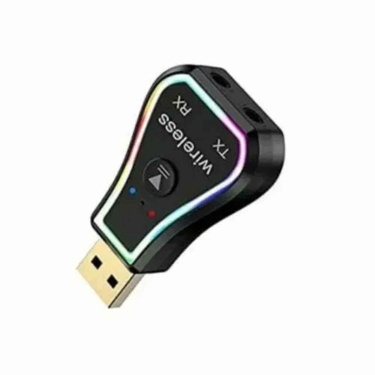 Ασύρματο Bluetooth audio Transmitter και Receiver USB μαύρο με RGB LED φωτισμό Q-TR31 Andowl