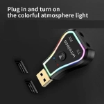 Ασύρματο Bluetooth audio Transmitter και Receiver USB μαύρο με RGB LED φωτισμό Q-TR31 Andowl