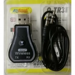 Ασύρματο Bluetooth audio Transmitter και Receiver USB μαύρο με RGB LED φωτισμό Q-TR31 Andowl