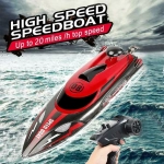 Speedboat Τηλεκατευθυνόμενο Σκάφος HJ808 σε Κόκκινο Χρώμα