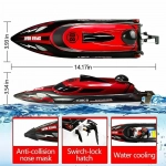 Speedboat Τηλεκατευθυνόμενο Σκάφος HJ808 σε Κόκκινο Χρώμα